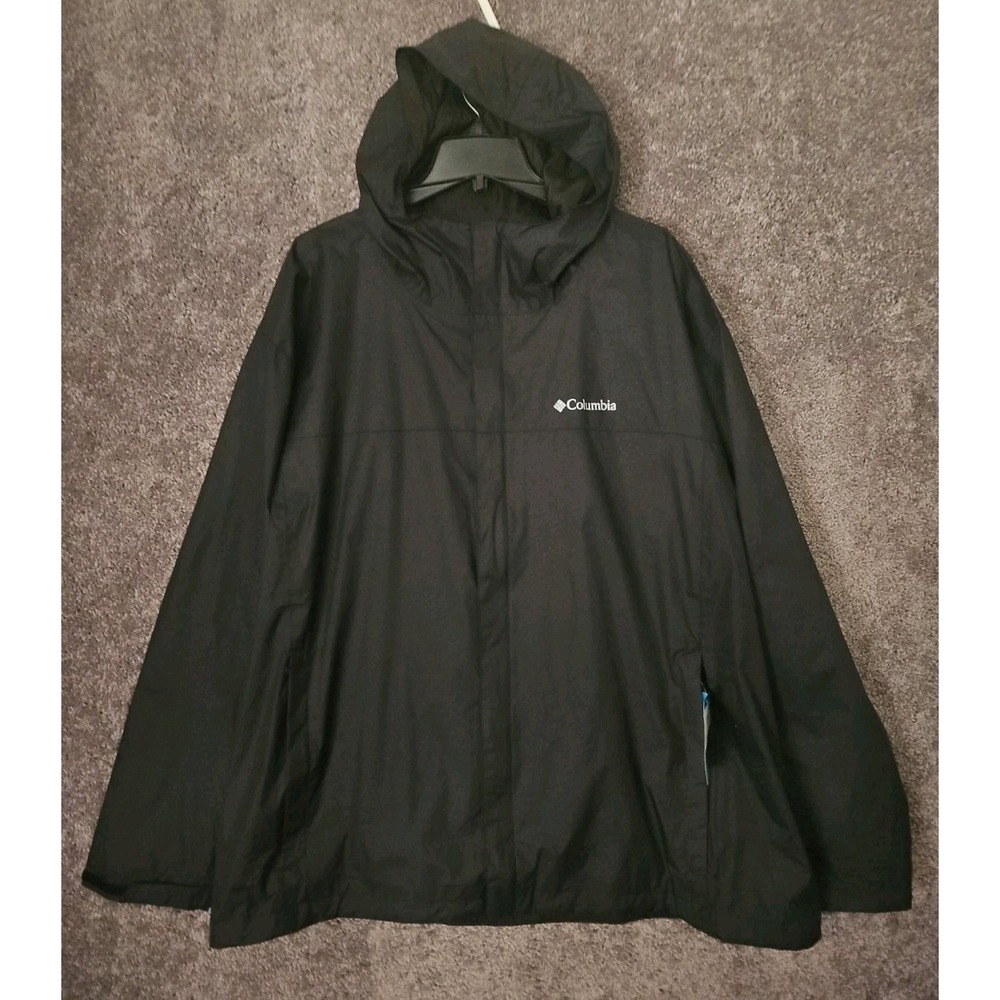 Columbia Mens Watertight II  Hooded Jacket, Black, Big & Tall. 3X NWT